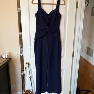 Harlyn knot front jumpsuit navy